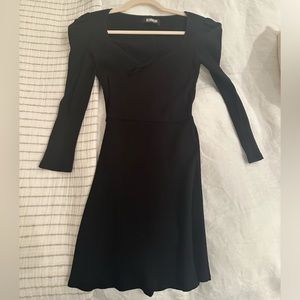 Reformation Long sleeve black mini dress